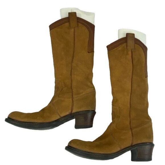 Vic Matie Brown Suede Western Cowboy Boots - Size 6 - Picture 1 of 7